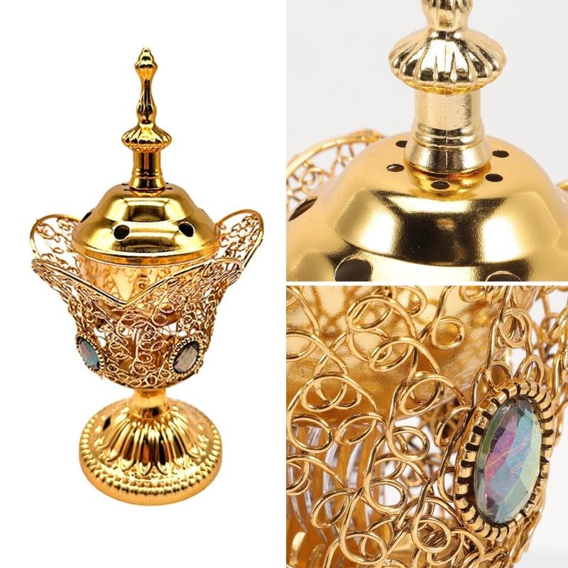 Creative Middle Eastern Gift Middle Eastern Golden 220V Electric Censers Metal Bakhoors Burners Safe ,Not Have Flame