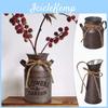Élégance Campagnarde Fleur Vase Français en Fer Petit Pichet Ferme Primitif Bidon à Lait Pour Arrangements Floraux Vase de Campagne