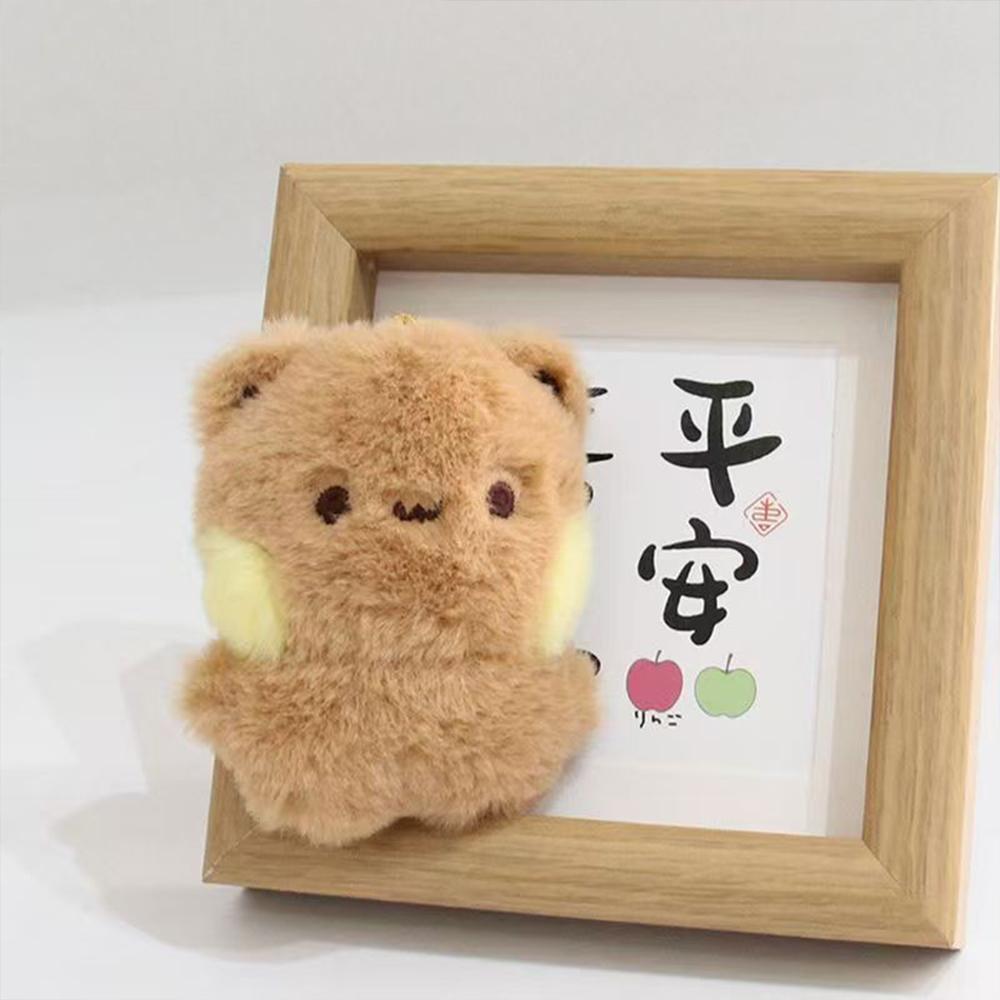 1/2ks Nové plyšové přívěsky na klíče s pandami Bubu a Yier, panenky, roztomilý kreslený medvěd panda, kroužek na klíče, přívěsek na batoh, dárky pro páry