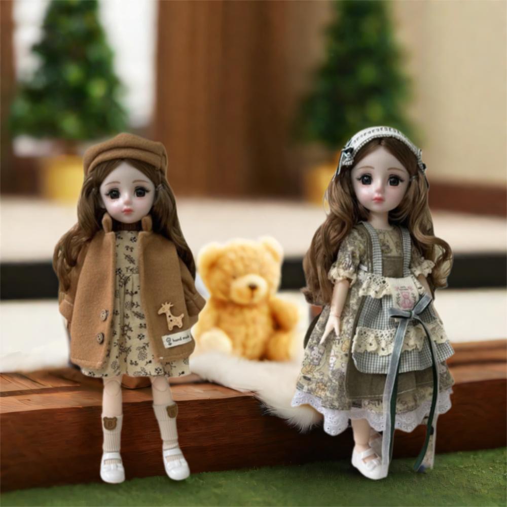 Attractive Eyes 30cm Bjd Doll with Clothes 1/6 SD Princess Makeup Ball Joint Doll  Children