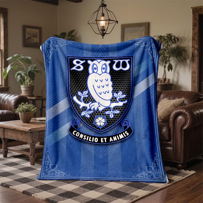 Sheffield Wednesday Theme Fleece Blanket Cozy Soft Plush Blanket For Bedroom Couch Travel