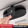 Car Suede Sunglasses Storage Box Visor Glasses Clip Alfa Romeo GT 147 156 159 Giulia Tonale Stelvio Giulietta Mito Milano Gloria wnp522