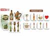7/8 Pcs Rustic Distressed Floral Coffee Element Wall Plaques Coffee Wall Sticker Hangings  Kitchen