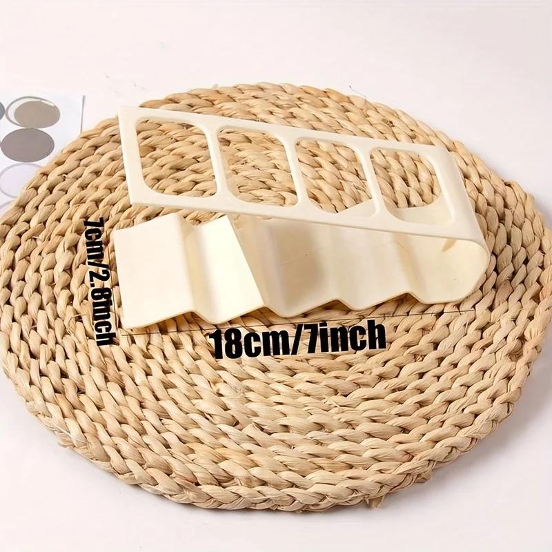 4-Slot Remote Control Holder Durable Plastic Desk Organizer Ergonomic Space Saving for TV Home Office Multipurpose Storage Rack