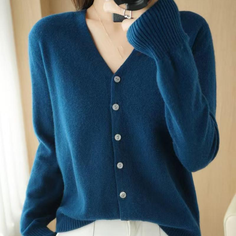 V-Ausschnitt Wind Damen Lockerer Pullover Mantel Sonderangebot Strickjacke