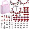 DIY Crystal Bracelet Kit Kids Colorful Unicorn Themed Handmade Jewelry Set With Alloy Charms Heart Butterfly Bow Star Letters
