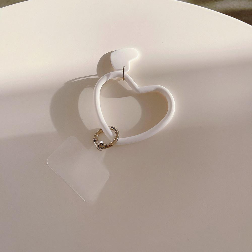 Heart-shaped Silicone Bracelet Keychain Portable Mobile Phone Strap Silicone Bracelet Anti-fall Wrist Strap