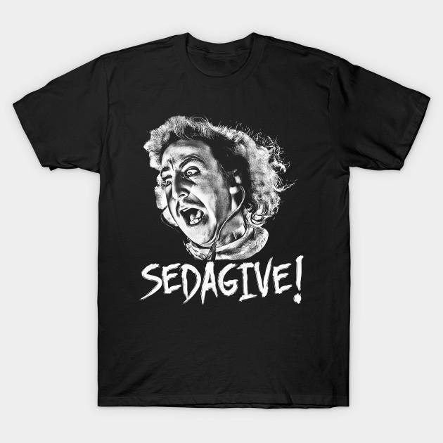 Men Black Print T-shirt Young Frankenstein Sedagive! No-Cut Transfer Paper Print Cotton Tshirt S чёрный