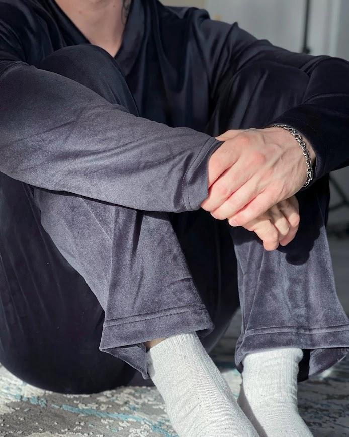 Men's Lounge Set – Premium Velour Fabric & Relaxed Fit Design, Ideal Gift, Demi-season 8149-030 HC