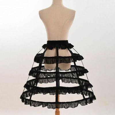 Sottogonna Lolita Cava con Vita Regolabile Falbala Fodera Abito da Sposa da Sposa Abito da Ballo