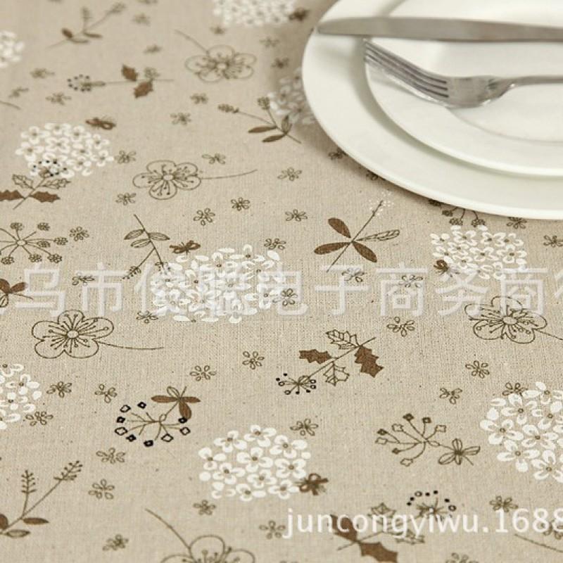 White Dandelion Lace Tablecloth Cotton Blend Decorative Dustproof Table Cover Home Dining Coffee