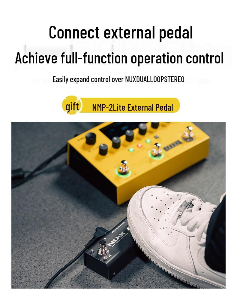 NUX DUAL LOOP Stereo Electric Guitar & Bass Effects Pedal Looper