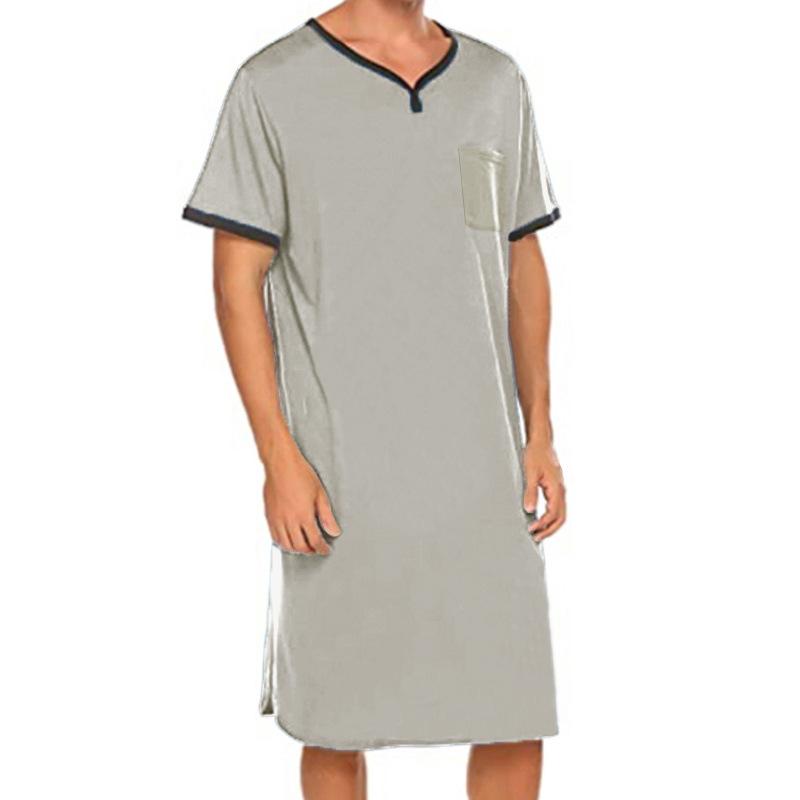 Thin Breathable Skin Friendly Loose Short Sleeved Home Wear Men’s Pajama Sets