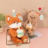 Birthday Cake Bear Plush Toy Teddy Bear Doll Fox Pillow Cute Doll Birthday Gift