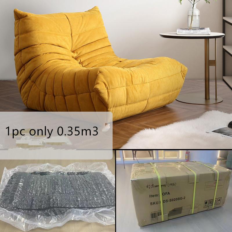 Compression Caterpillar Sofa Living Room Sleepable and Reclining Balcony Single Bedroom Fabric Lazy Sofa Small Household