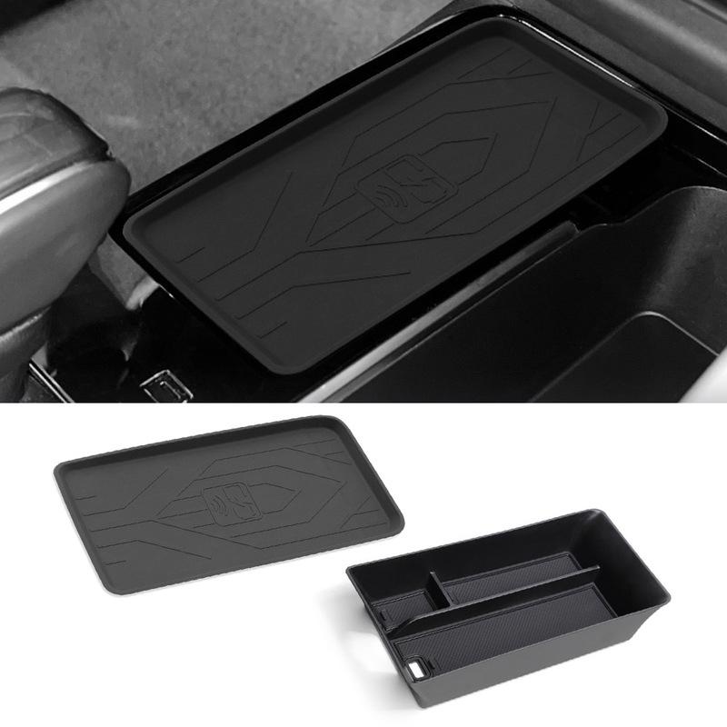 Center Console Organizer Tray Armrest Storage Box For Toyota For Camry Wireless 24-26 Charging Mat And Armrest Storage Box