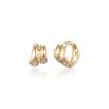 LUNNE 14k Aligned Duo Mini Single Ring Earrings (14k Gold) #LFE46