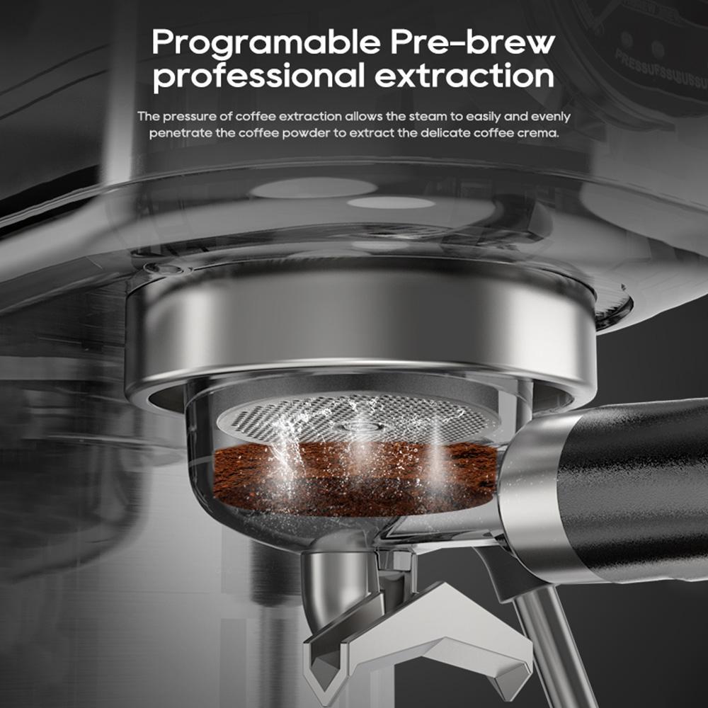 HiBREW 20Bar Semi Automatic Espresso Coffee Machine Temperature Adjustable Cold/Hot Super Slim Coffee Maker Cappuccino H10B