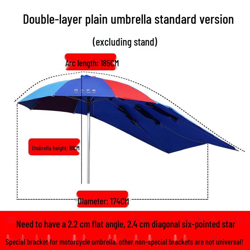 Robuster Sonnenschirm für Motorräder, Dreiräder & Tiefeinsteiger