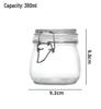 In Stock Transparent Graduated Glass Storage Jar with Sealed Buckle for Moistureproof Tea or Mason Jar Storage