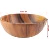 Yosoo Solid Wood Bowl, Acacia Wood Salad Soup Dining Bowl, Natural Hand-Made Classic Large Round, Kitchen Utensils (20 * 7 cm / 7.9 * 2.8 inch)