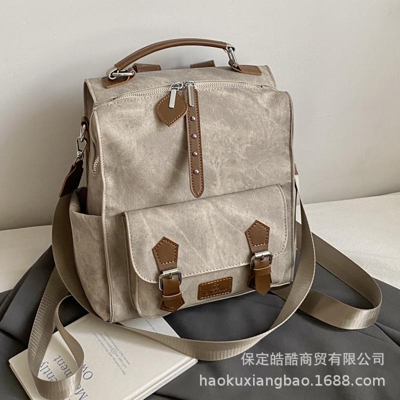 

Tote bag women 2025 new large-capacity commuter backpack versatile ins messenger bag premium sense going out backpack синий