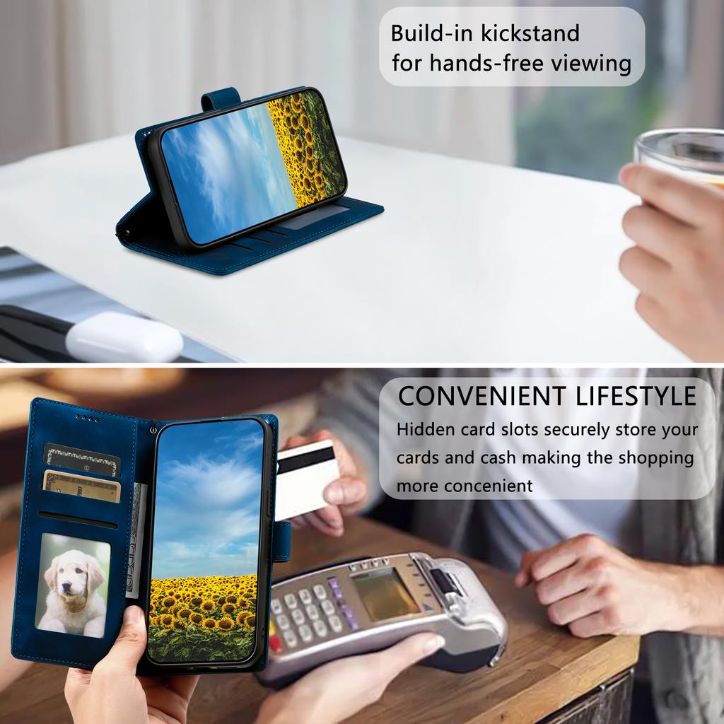 For Xiaomi Redmi Note 14 Pro 5G/Poco X7 5G Case Imprinted Totem Skin Feel Wallet Leather Phone Cover