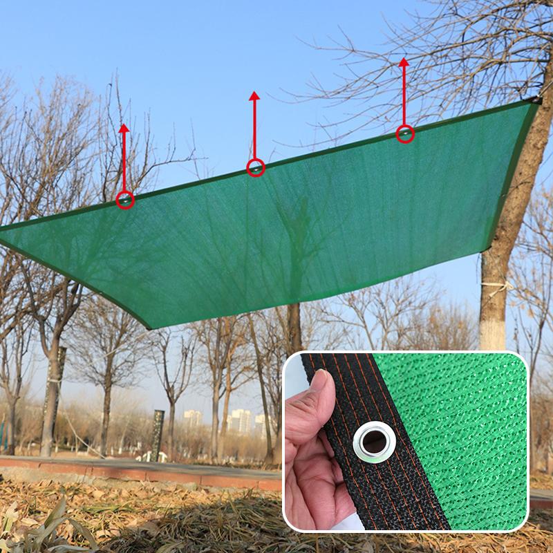 1PC UV Protection Outdoor Shade Cloth with Grommets Breathable & Lightweight Perforated Sun Shade Net for Patio Outdoor