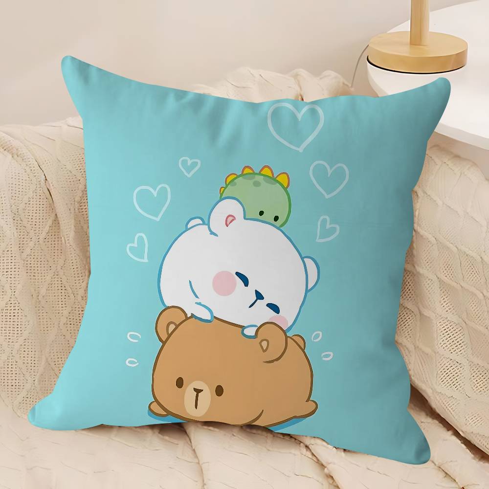 

M-Milk And Mochas Pillow Cover For Bedroom Room And Living Room Sofa Decorative Cushion Cover 12x12Inch