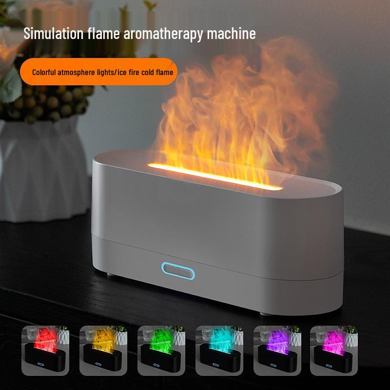 Colorful Flame Aromatherapy USB Humidifier for Home & Hotel