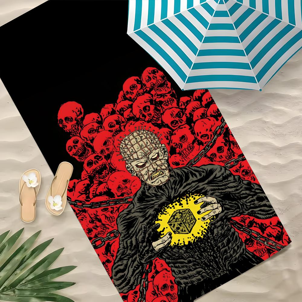 Movie Hellraiser Towel Polyester Beach Towel Quick Dry Sand Free Bath Towel for Summer Pool Travel Vacation