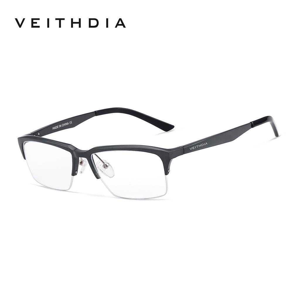 VEITHDIA Anti Blue Light Glasses Optical Aluminum Magnesium Frame TR90 Arm Eyeglasses Men Myopia Computer Eyewear For Male V8727