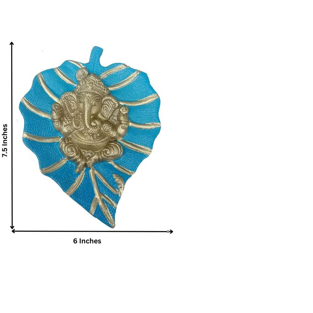 Metal Patta Ganesh Wall Hanging Decorative Religious Showpiece for Home Entrance, Wall Décor and Pooja Room Vastu Items for Home