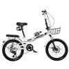 20/22-Inch Portable Folding Bicycle for Adults: No Assembly, Variable Speed, Shock-Absorbing Pedals