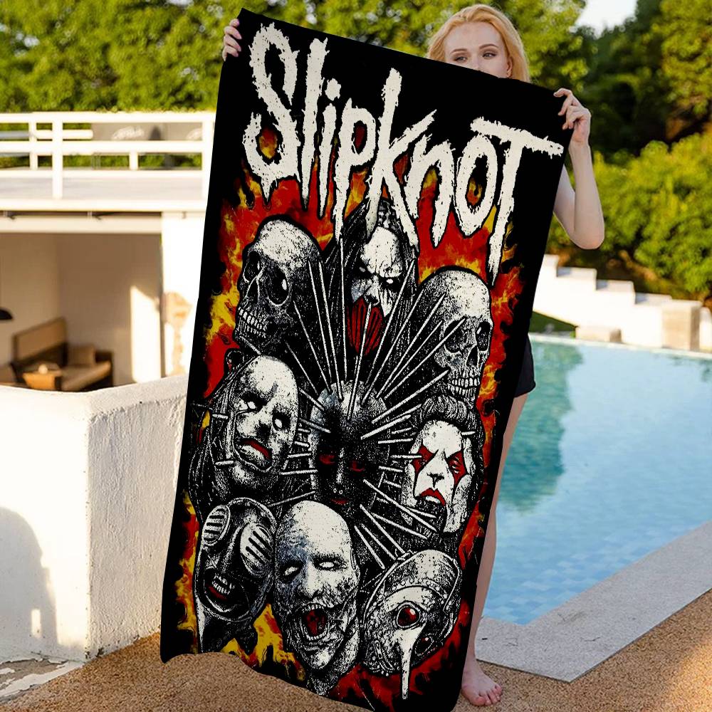 Asciugamano da Spiaggia/Piscina Pop Band S-Slipknot Album Anime Morbido Assorbente Lavetta Regali per Bambini Viaggio Campeggio Palestra