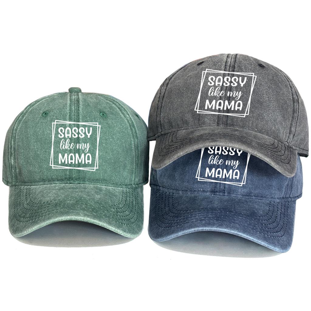 Unisex Snapback Baseball Caps Sassy Like Mama Snapback Cap Washed Retro Vintage Adjustable Caps Ideal Choice For Street Style