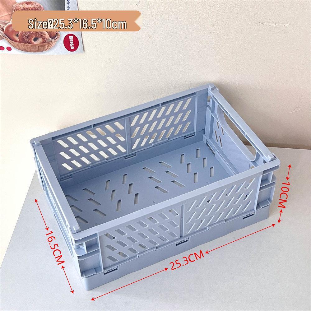 Foldable Desktop Storage Basket for Stationery and Books