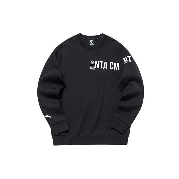 ANTA Variety Training Collection Sweatshirts Men s Black Crew Neck Moderate Regular 952147703-3 XXL
