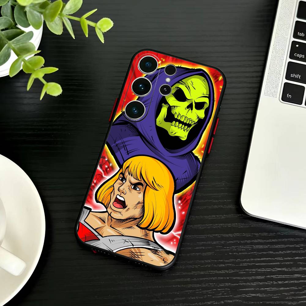 M-MOTU He-Man Phone Case For Samsung S26,S25,S24,S23,S22,S21,S20,S30,Ultra,Plus,Fe,Note,5G Black Cover