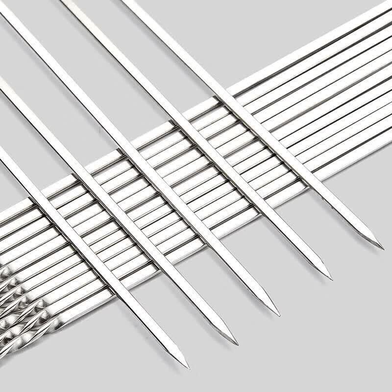 Suncojia 304 Stainless Steel Flat BBQ Skewers