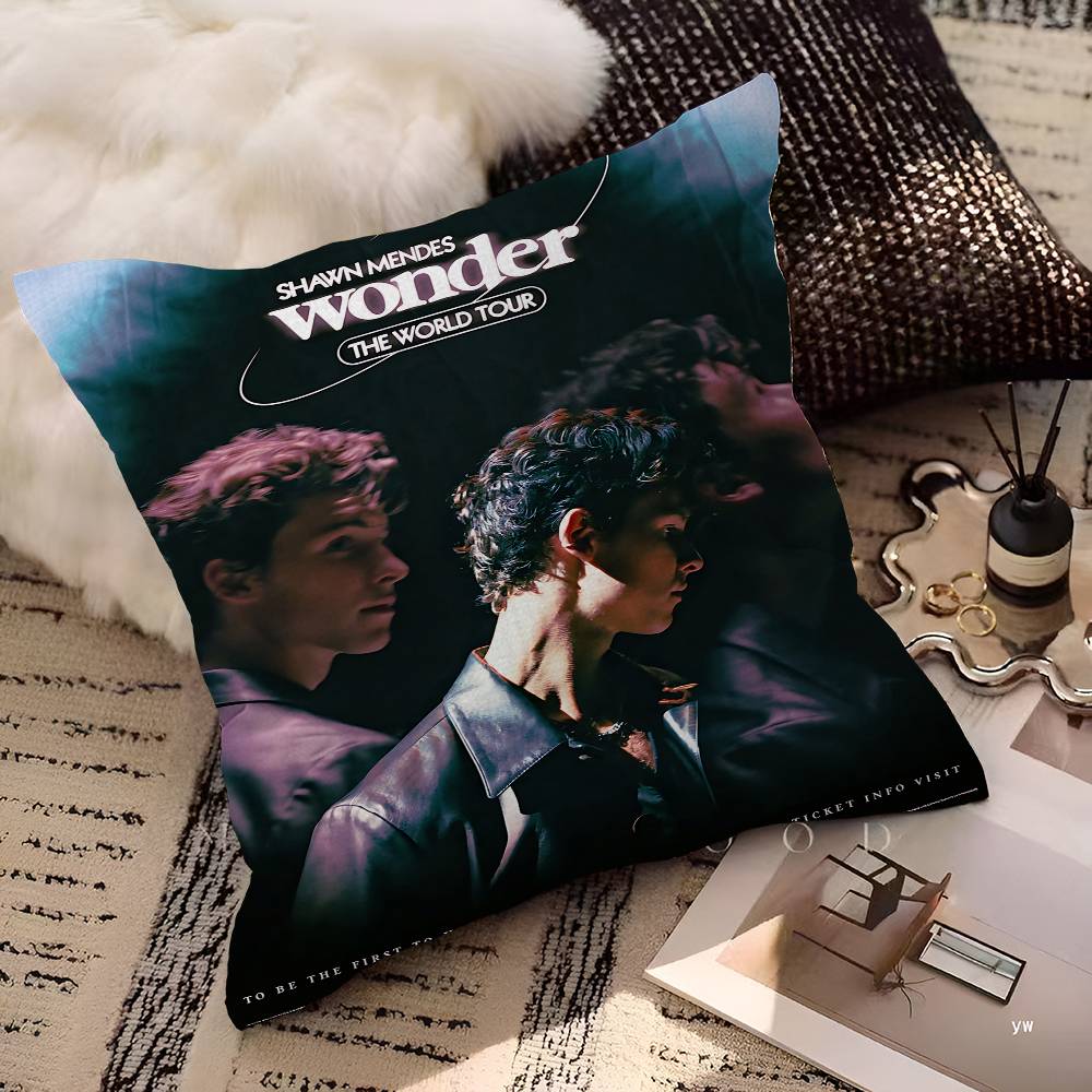 SShawn Mendes SINGER Pillow Gift Home Office Decoration Bedroom Sofa Car Cushion Cover Case X