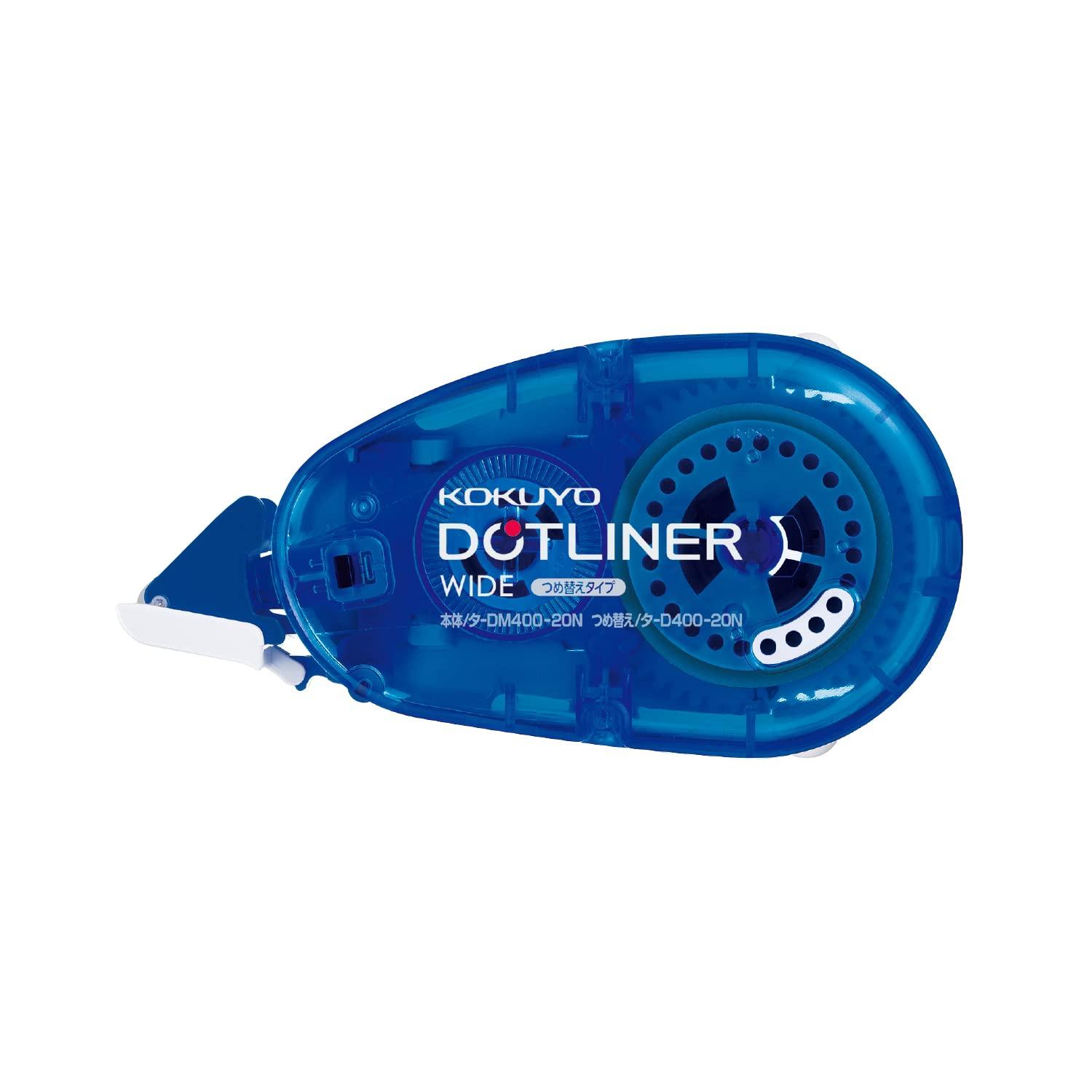 KOKUYO Tape Glue Dotliner Wide Main Unit h34 x w97 x d50 mm Acid Free 55g TA-DM400-20 Dimensions / / синий