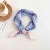 [18 cotton and linen] French high-end bag head small square scarf women's seaside photo silk scarf spring and autumn decorative versatile scarf