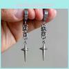 Punk Spike Necklace With Cross Chain For Unisex Party Wear