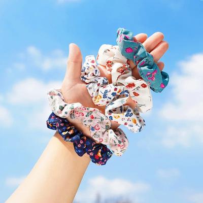 Uus 1/5 tk Trükitud Lilleline Juuksekumm Lilledest Scrunchies Naistele Vintage Elastne Peapael Juukseköis Tüdrukule Juukseaksessuaarid Peakatted