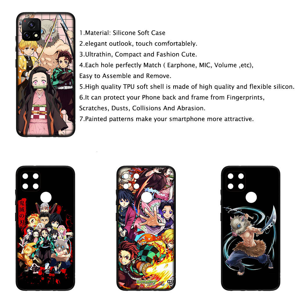 Hülle für iPhone 17 16 15 Xiaomi Poco Redmi Note 14 13 12 11 Pro Max Samsung Galaxy S25 S24 OPPO Huawei Demon Slayer Anime Nezuko Tanjirou Handyhülle