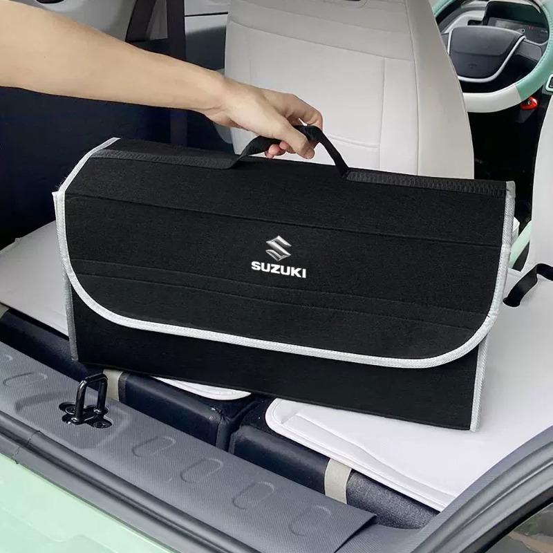 Car Soft Felt Storage Bag Organizer Cars Foldable Trunk Bag For Suzuki Grand Swift Jimny Vitara Baleno SX4 XL-7 GW250 Accessories