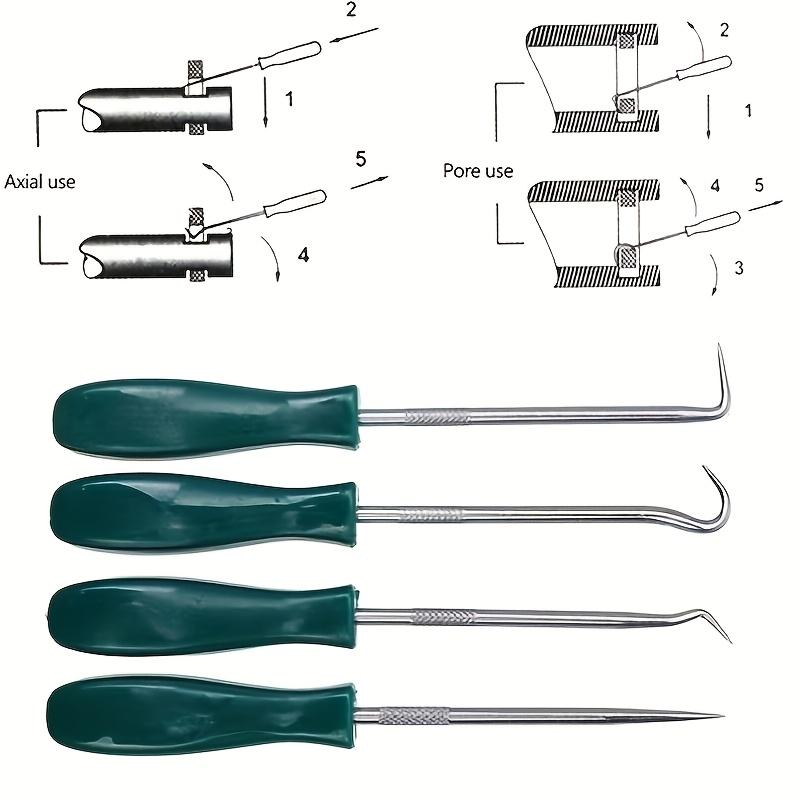 4 pieces of professional oil seal removal tools, mini seal hook set, special shape sealer, automotive sealant extractor, engine repair tools