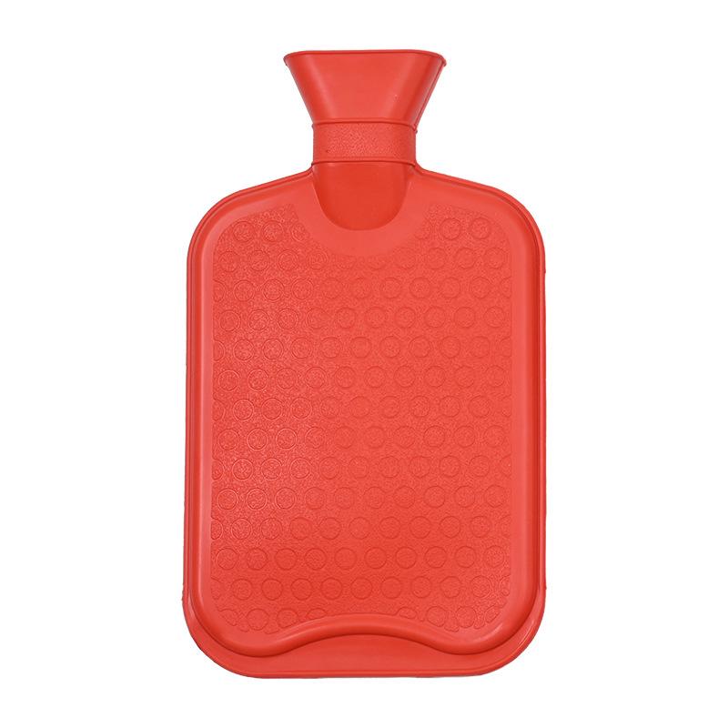 Classic Thickened Rubber Hot Water Bottle with Plush Cover for Warmth