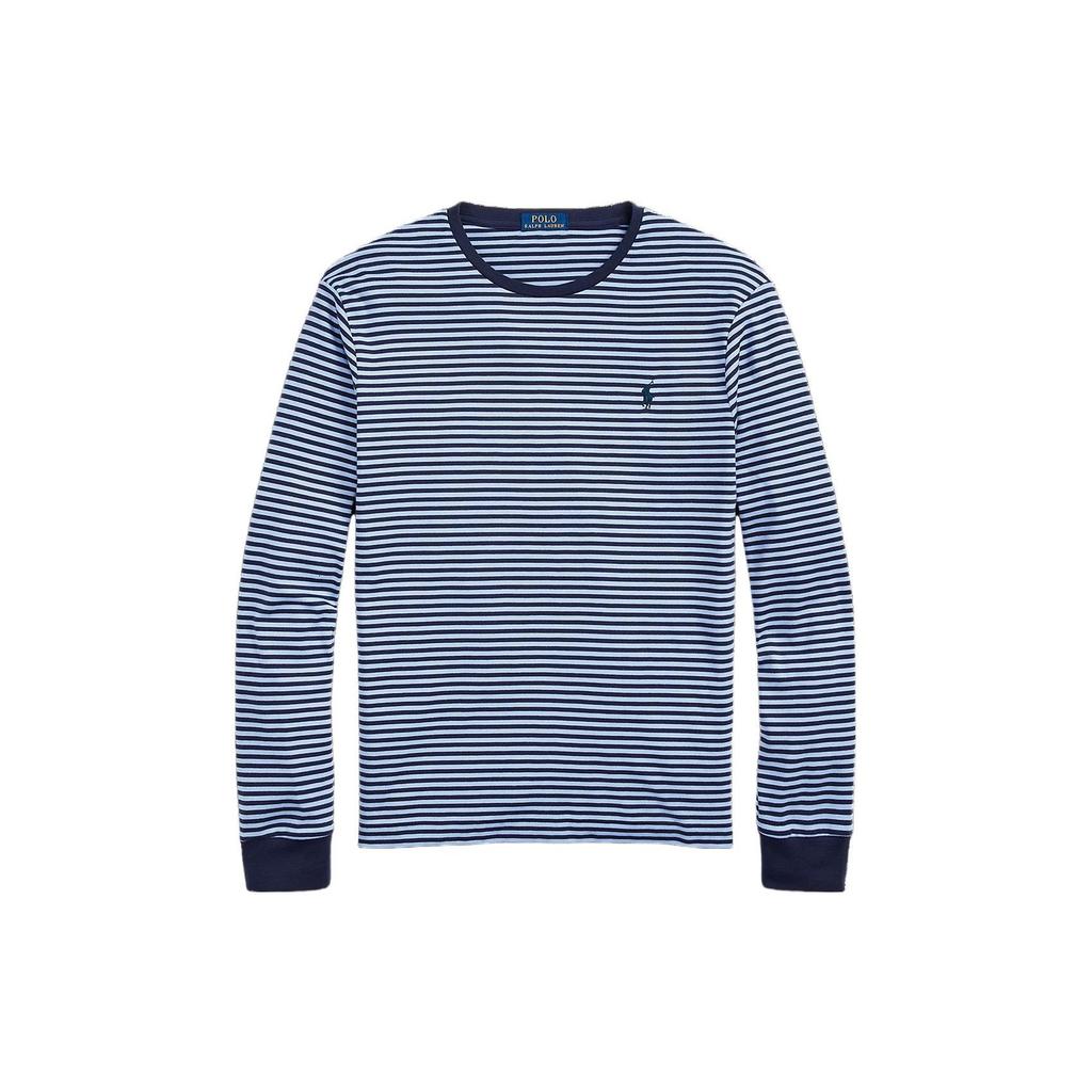 Polo Ralph Lauren Ss23 Striped Logo Embroidered Long Sleeve T-Shirt Men Tops Blue MNPOTSH16820298-400